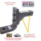Mister Hitches - SHORT SHANK - Adjustable Tow Hitch 4000Kg | 12 Stage Ball Mount (Heavy Duty) - Ford Ranger   (MHABM-5XHDS)