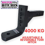 Mister Hitches - Adjustable Tow Hitch 4000Kg | 12 Stage Ball Mount (Heavy Duty) - Cams Cords