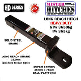 MISTER HITCHES - Ball Mount Hitch Extended | Tow Bar Tongue