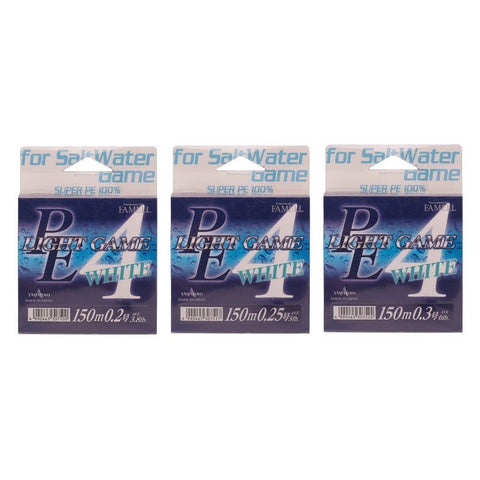 Yamatoyo Braided Fishing Line 4x - Light Game White 3.8Lb 5lb 6lb - Reel Outfitters Co
